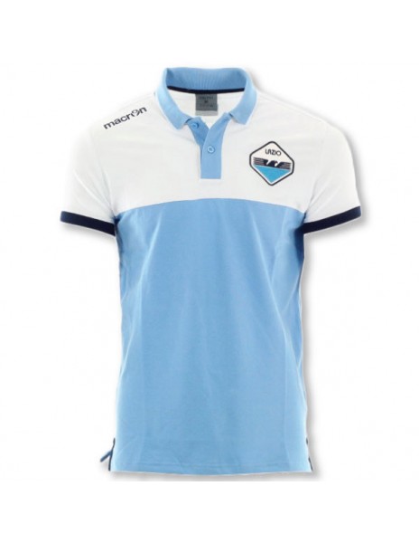 SS LAZIO POLO 115 ANNI STEMMA CELESTE E BIANCO