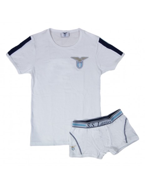 SS LAZIO T-SHIRT E BOXER BIANCHI