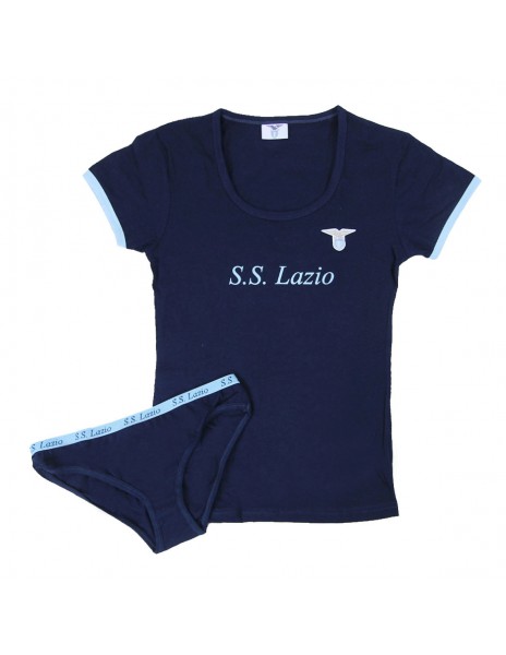 SS LAZIO T-SHIRT E SLIP DONNA BLU