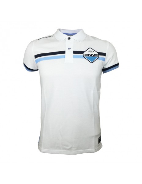 SS LAZIO POLO COTONE BIANCA FAN