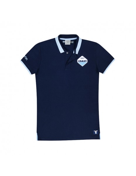 SS LAZIO POLO COTONE PIQUET NAVY 115Y