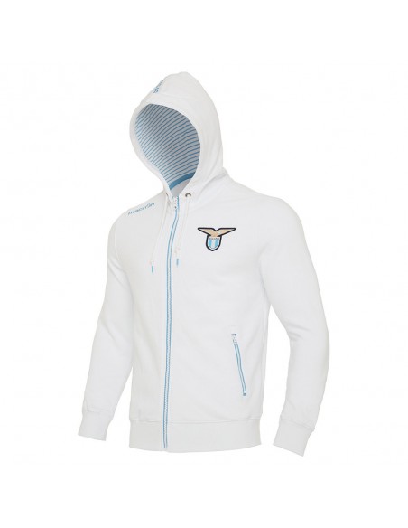 SS LAZIO FELPA BIANCA FULL ZIP