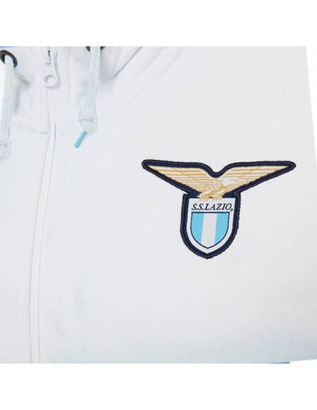 SS LAZIO FELPA BIANCA FULL ZIP