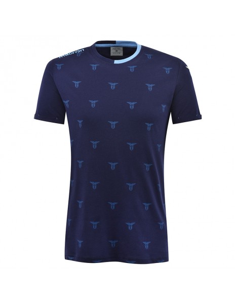 SS LAZIO T-SHIRT BLU CON STAMPA