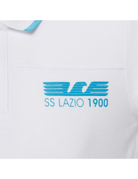 SS LAZIO POLO FAN BIANCA MACRON