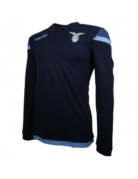 SS LAZIO POLO MANICHE LUNGHE BLU 2016/2017