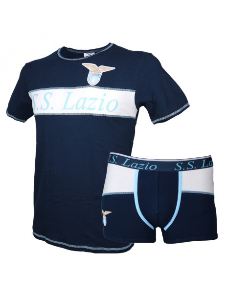 SS LAZIO COMPLETO INTIMO BOXER BLU