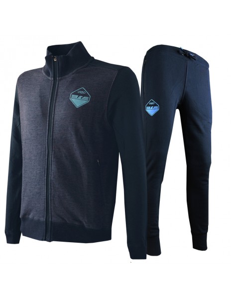 SS LAZIO TUTA FELPATA FULL ZIP NAVY ANTRACITE