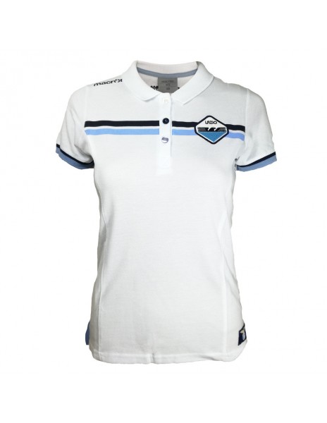 SS LAZIO POLO COTONE BIANCA FAN BAMBINA