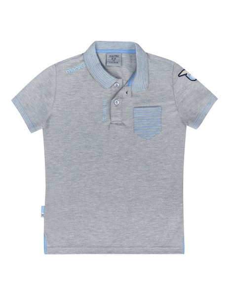 SS LAZIO POLO BAMBINO GRIGIA