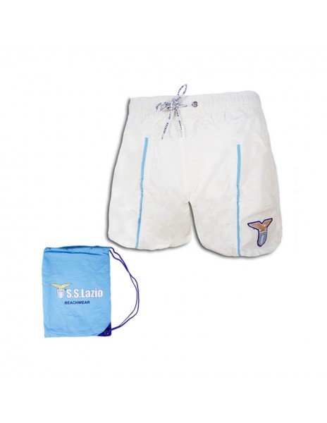 SS LAZIO COSTUME BERMUDA BIANCO BAMBINO