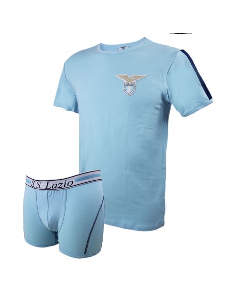 SS LAZIO T-SHIRT E BOXER BAMBINO SKY