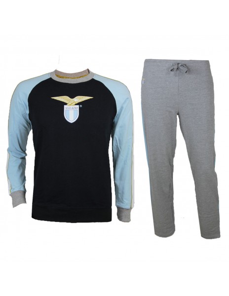 PIGIAMA  GRIGIO BLU BAMBINO SS LAZIO