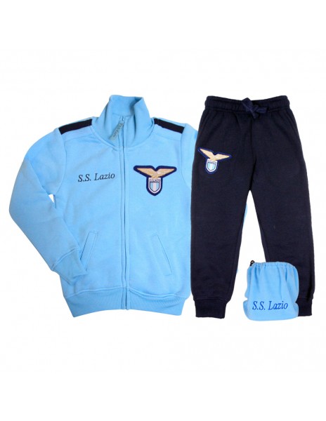 SS LAZIO TUTA HOMEWEAR SKY FULL ZIP BAMBINO