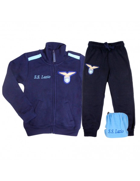 SS LAZIO TUTA HOMEWEAR BLU FULL ZIP BAMBINO