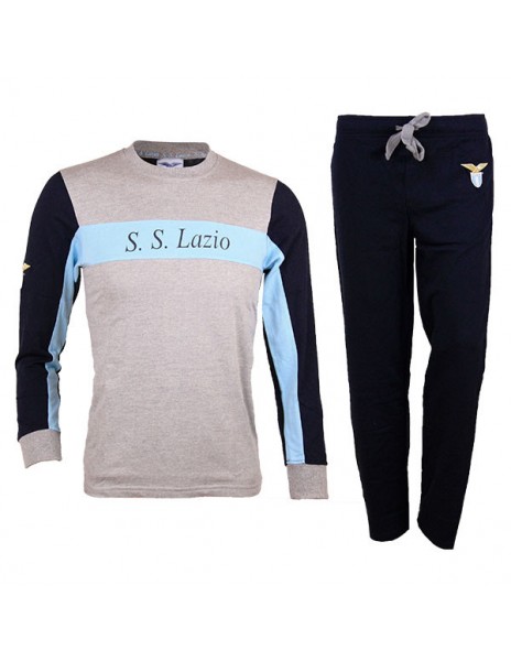 PIGIAMA GRIGIO NERO BAMBINO SS LAZIO