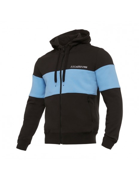 Macron FELPA LAZIO FULL ZIP CON CAPPUCCIO NERA 2020/2021