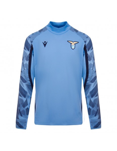 casacca allenamento celeste zip 1/4...