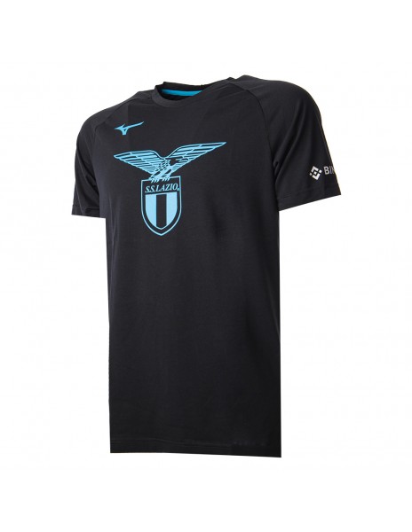 t-shirt nera ss lazio mizuno 2022/2023