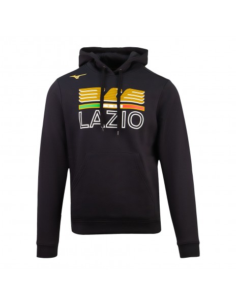 Felpa cappuccio nera SS Lazio Mizuno...