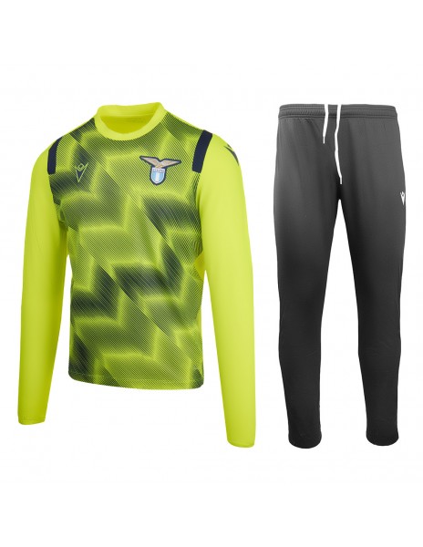 tuta training girocollo ss lazio gialla